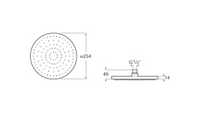 Deszczownica Roca Rainsense 1-funkcyjna chrom (A5B2250C00) 2