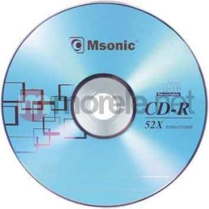 Msonic CD-R 1szt.Slim 52x,80min. Silver 1