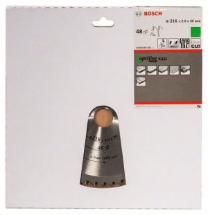 Bosch Tarcza pilarska Optiline Wood 216 x 30mm 48z (2608640432) 2