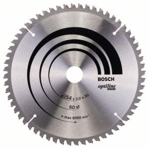 Bosch Tarcza pilarska Optiline Wood 254 x 30mm 60z (2608640436) 1