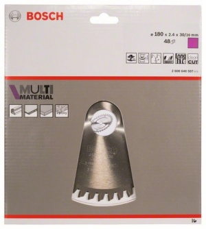 Bosch Tarcza pilarska Multi Material 180 x 30mm 48z (2608640507) 2