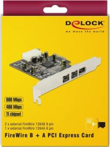 Kontroler Delock PCIe x1 - 2x FireWire 800 + 1x FireWire 400 (89153) 5