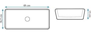 Umywalka Rea Anita N 48cm 3