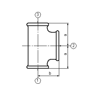 Odlewnia Zawiercie Trójnik redukcyjny 5/4 x 1/2 x 5/4" ocynk 3