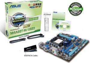 Płyta główna Asus M4A88T-M/USB3 (PCX/VGA/DZW/GLAN/SATA/USB3/RAID/DDR3/CROSSFIRE) mATX (M4A88T-M/USB3) 1