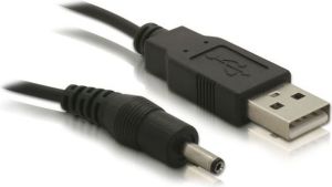 Kabel USB Delock USB-A - DC 3.1 x 1.3 mm 1.5 m Czarny (82377) 1