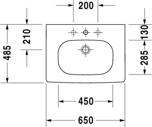 Umywalka Duravit D-Code 65cm (03426500002) 2