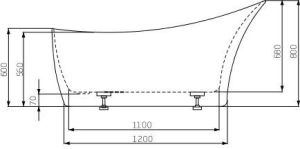 Wanna Roca Dignity owalna 160 x 70cm (A24T441000) 3