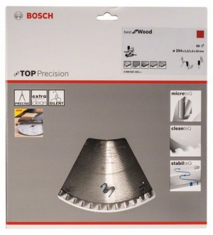 Bosch Tarcza pilarska Top Precision Best for Wood 254 x 30mm 60 zębów (2608642102) 2