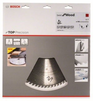 Bosch Tarcza pilarska Top Precision Best for Wood 305 x 30mm 72 zęby (2608642103) 2