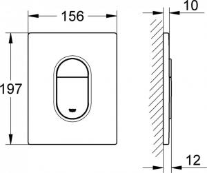 Przycisk spłukujący Grohe Arena Cosmopolitan do WC biały (38844SH0) 2