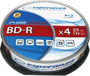 Esperanza BD-R 25GB x4 - Cake Box 10 1