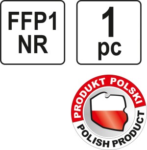 Yato Półmaska filtrująca z zaworem FFP1/KZ (YT-74862) 3