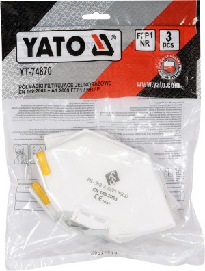 Yato Półmaska filtrująca FFP1/P 3szt. (YT-74870) 2