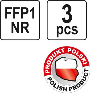 Yato Półmaska filtrująca FFP1/P 3szt. (YT-74870) 3