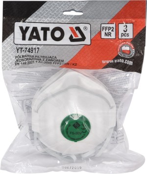 Yato Półmaski filtrujące z zaworem FFP2/KZ 3szt. (YT-74917) 2