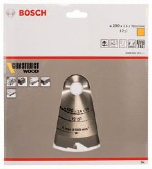 Bosch Tarcza pilarska Construct Wood 190 x 20mm 12z (2608641201) 2
