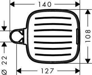 Hansgrohe Mydelniczka do drążka prysznicowego chrom (26519000) 2