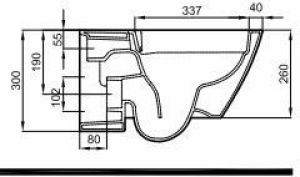 Miska WC Koło Modo Rimfree wisząca (L33120000) 5
