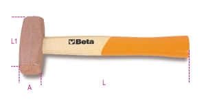 Beta Tools Młotek specjalistyczny rączka drewniana 800g 280mm (1385/800) 1