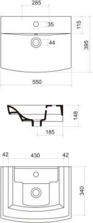 Umywalka KFA Fan 55cm (5906031442374) 2