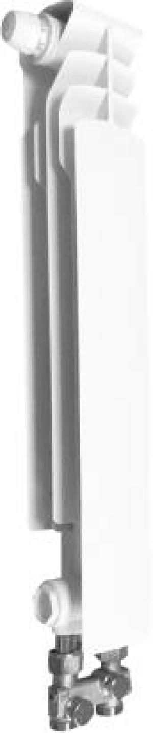 KFA Element grzejnik aluminiowy lewy G 500 F/D zasilanie dolne + zespół przyłączy prostych 50 x 50mm zasilane krzyżowe (878-052-44) 1