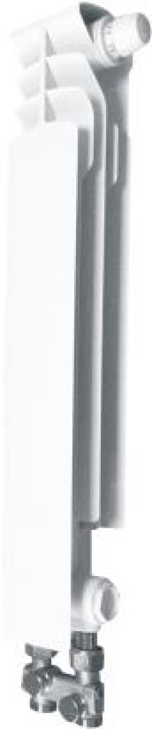 KFA Element grzejnik aluminiowy prawy G 500 F/D zasilanie dolne + zespół przyłączy prostych 50 x 50mm zasilane krzyżowe (878-051-44) 1