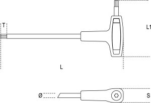 Beta Tools Klucz trzpieniowy torx typ T T27 (000970727) 2