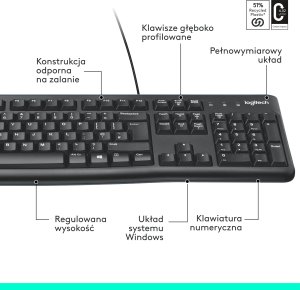 Klawiatura Logitech K120 (920-002509) 7