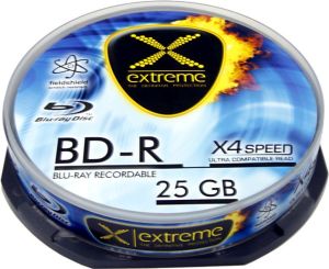 Extreme BD-R 25GB x4 - Cake Box 10 1