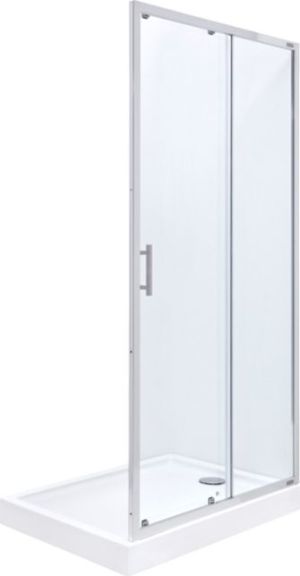 Roca Drzwi do wnęki Town 100cm prysznicowej profile aluminiowe chromowane z powłoką MaxiClean (AMP181001M) 1