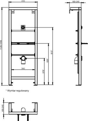 Stelaż Roca Roca do pisuaru (A890074000) 2