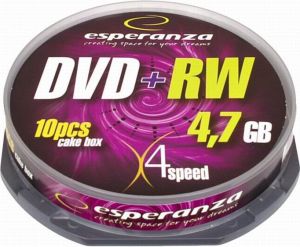 Esperanza DVD+RW 4.7 GB 4x 10 sztuk (1022 - 5905784761466) 1