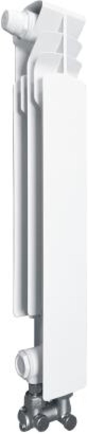 KFA Element grzejnik aluminiowy lewy G 500 F/D zasilanie dolne + zespół przyłączy kątowych 50 x 50mm zasilane krzyżowe (878-152-44) 2