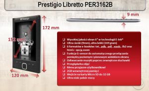 Czytnik Prestigio Libretto PER3162B + 460 lektur! 5