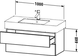 Duravit Szafka podumywalkowa Delos 100cm dąb śródziemnomorski (DL632107171) 2