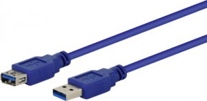 Kabel USB Gembird USB-A - USB-A 3 m Niebieski (CCPUSB3AMAF10) 1