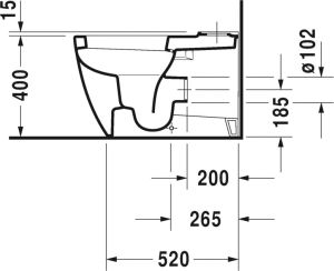 Zestaw kompaktowy WC Duravit ME by Starck 65 cm cm biały (2170090000) 3