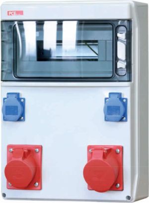 PCE Rozdzielnica stacjonarna typ STAR 12M 32/5 16/5 2GS 230V IP54 (90EKO009) 2