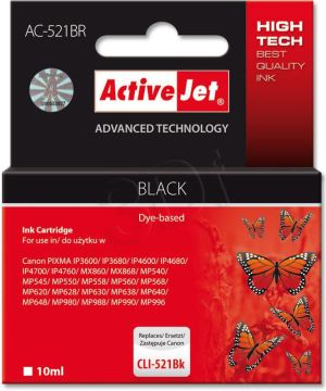 Tusz Activejet AC-521BR tusz czarny do drukarki Canon (zamiennik CLI-521Bk) 1