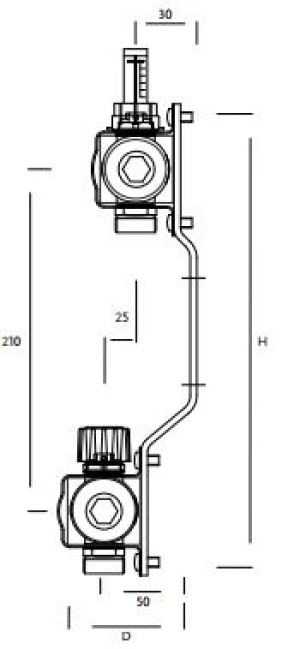 Gorgiel Rozdzielacz stalowy z przepływomierzami i zaworami termostatycznymi 4-sekcje (1041126430) 3