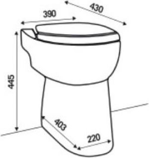 Miska WC Sfa Rozdrabniacz w misce Santicompact C43 (C43LV) 1