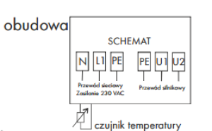 BREVE Regulator prędkości obrotowej ARWT 3,0/1 wentylatorów z termostatem 3