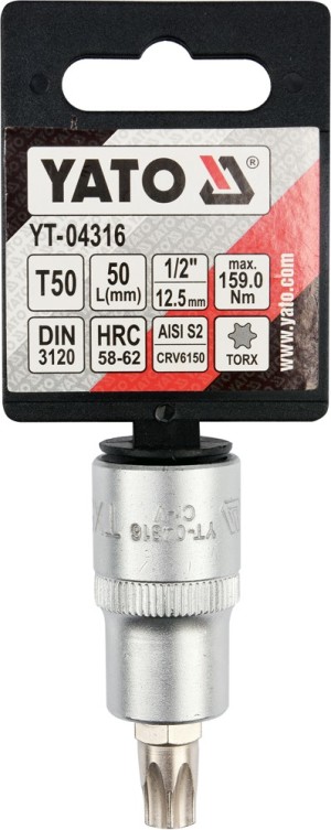 Yato Nasadka trzpieniowa Torx 1/2" T50 x 55mm (YT-04316) 6