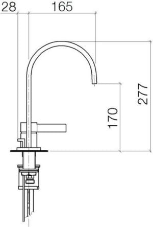 Bateria umywalkowa Dornbracht MEM stojąca cyprum (32513782-49) 2