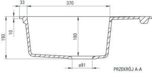 Zlewozmywak Deante  1-komorowy z ociekaczem Evora piaskowy (ZQJ 7113) 3