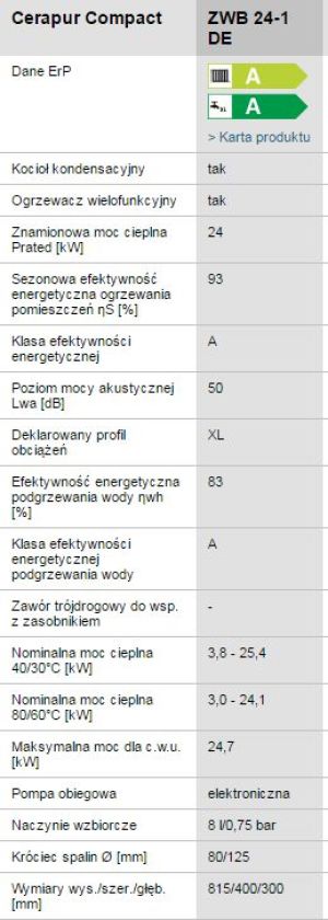 Piec gazowy Junkers Pakiet Cerapur Compact ZWB 24-1DE (8734100481) 2