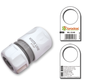 Bradas Szybkozłącze do węża ogrodowego Stop White 1/2" (WL-2140) 2