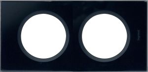 Legrand Ramka Celiane podwójna szkło czarne (069302) 1