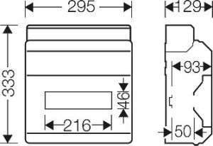 Hensel Rozdzielnica modułowa 1 x 12 natynkowa IP54 KV 1612 (6100235) 2